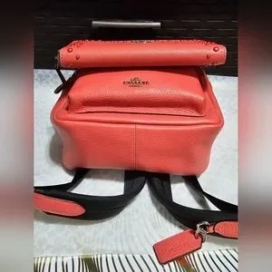 Coach | Bags | Coach Charlie Mini Coral Leather Backpack  display picture 3